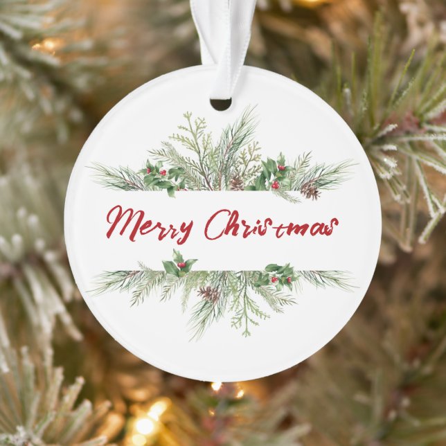 Joyeux Noël encadré Hiver Voeux (Arbre)