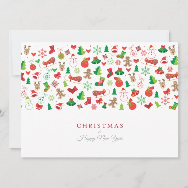 Joyeux Noël et Bonne Année ! Carte blanche XMAS (Devant)