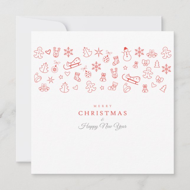 Joyeux Noël et Bonne Année ! Carte blanche XMAS (Devant)