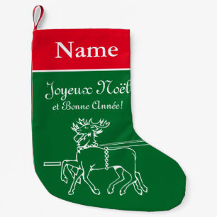 Joyeux Noël et bonne année Französisch Gruß Br Kleiner Weihnachtsstrumpf