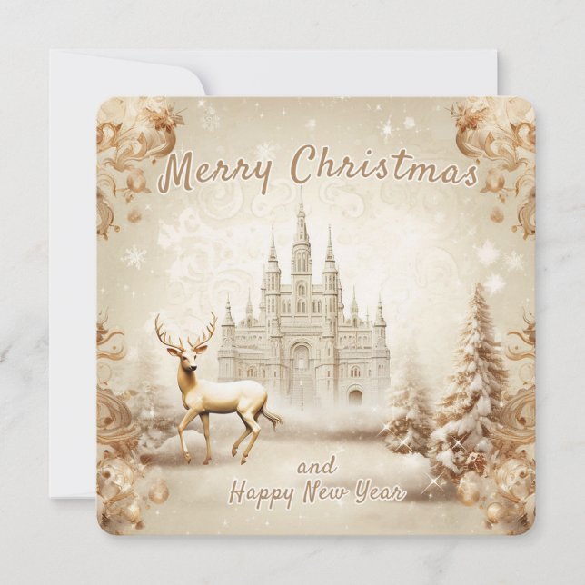 Joyeux Noël et bonne nouvelle année carte de voeux (Devant)