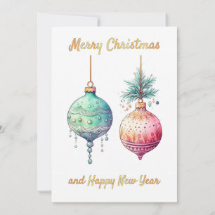 Joyeux Noël et bonne nouvelle année carte de voeux