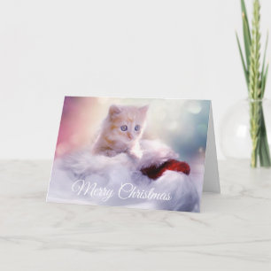 Joyeux Noël et Bonne Nouvelle Année Carte Kitten