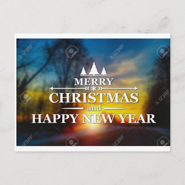 joyeux Noël et joyeuse carte de voeux de nouvel an (Devant)