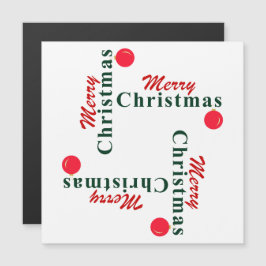 Joyeux Noël et la carte magnétique de l'ornement