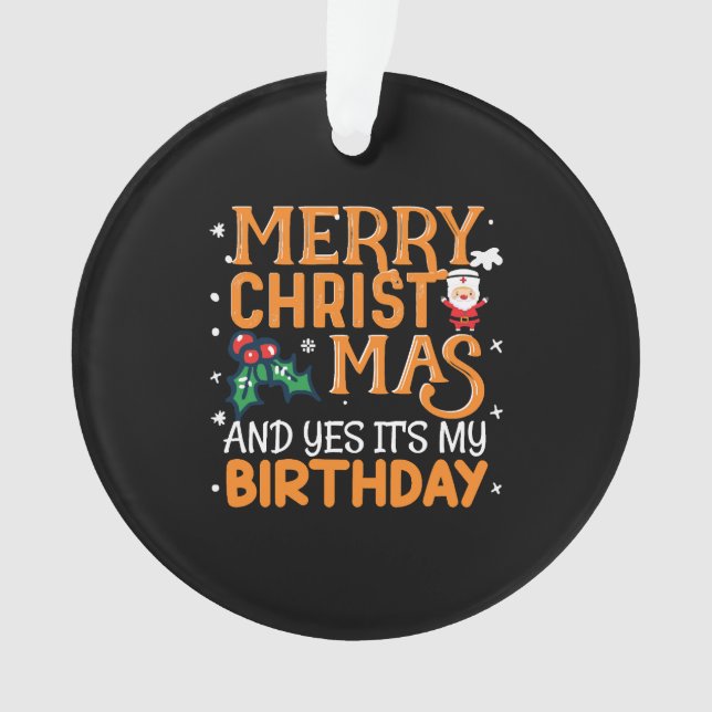 Joyeux Noël et oui c'est mon anniversaire (devant)