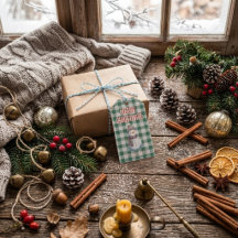 Joyeux Noël Étiquette Cadeau | Bonhomme de Neige V