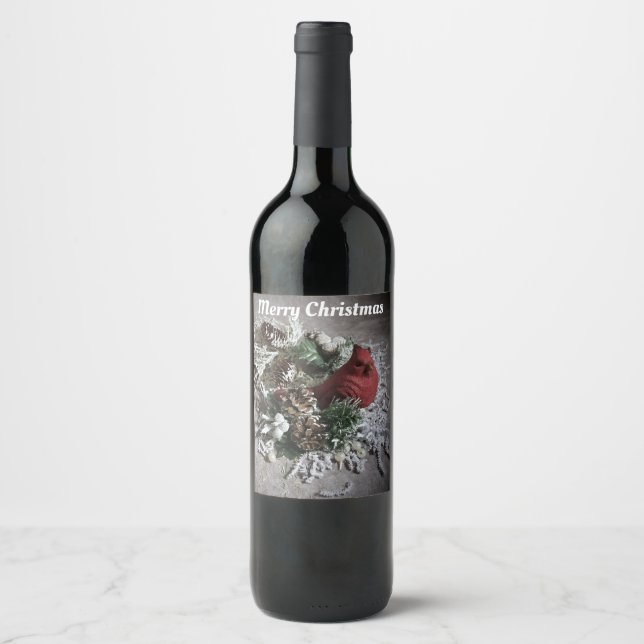 Joyeux Noël étiquette personnalisable (Devant)