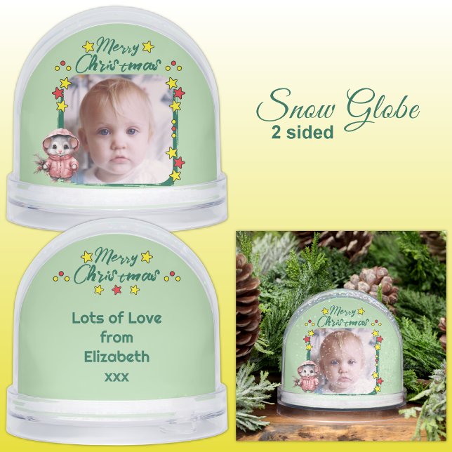 Joyeux Noël étoiles photo vert souris (Créateur téléchargé)