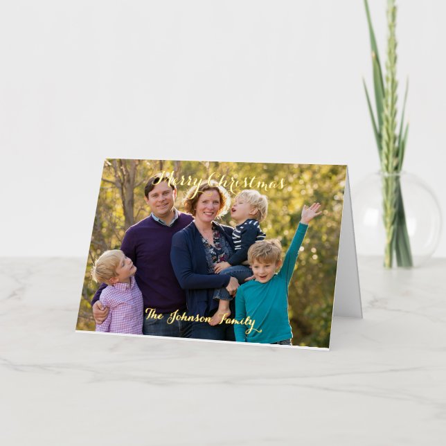 Joyeux Noël familial vacances photo (Recto)