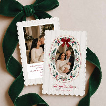 Joyeux Noël Famille 2 Photo Carte de Fêtes