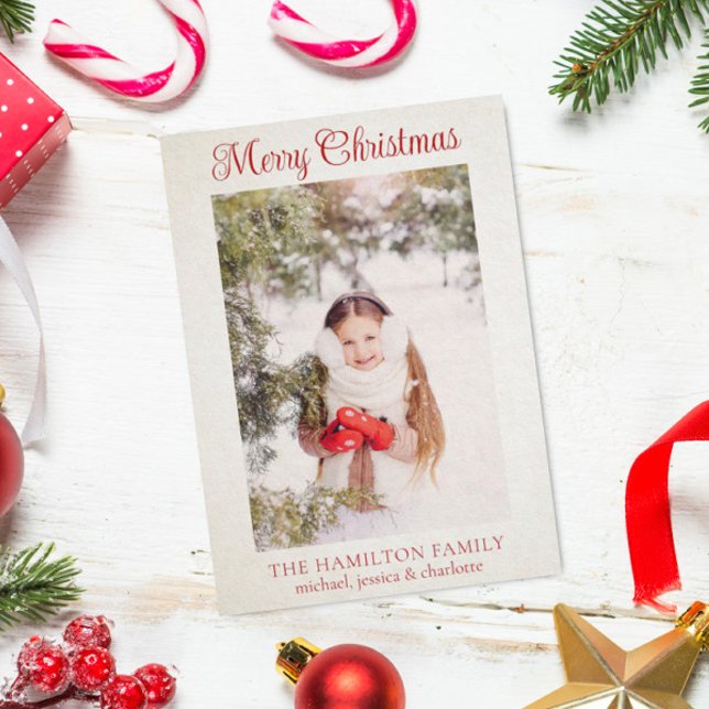 Joyeux Noël Famille Photo Carte de vacances (Créateur téléchargé)