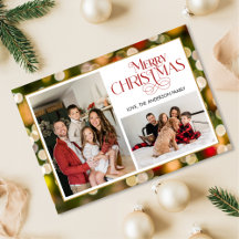 Joyeux Noël Famille Photo Collage Carte de vacance