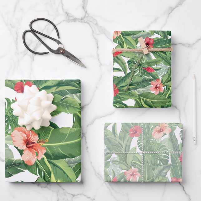 Joyeux Noël Famille Photo Feuille de Fleur Tropica (Recto)