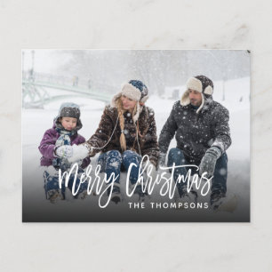 Joyeux Noël Famille Photo Poignée Carte Postale