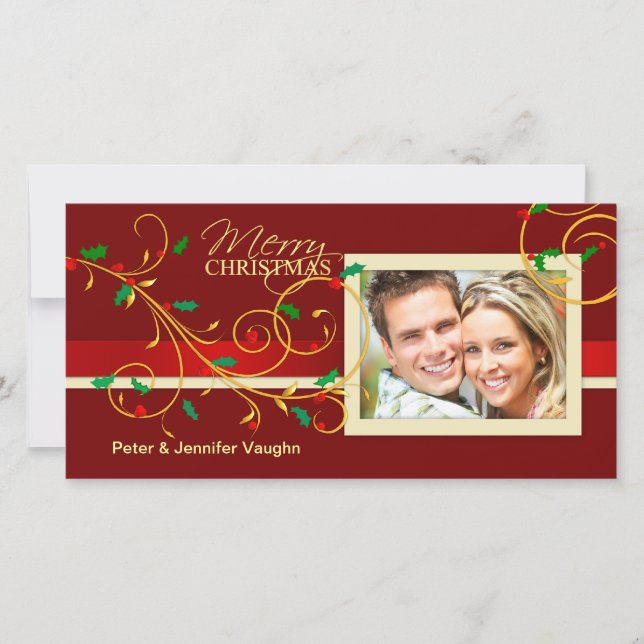 Joyeux Noël Fancy Cartes photos de vacances (Devant)