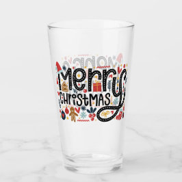 Joyeux Noël Festif Verre de pinte de vacances