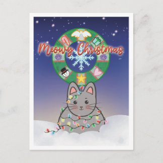Joyeux Noël Fêtes Chat Carte de vœux