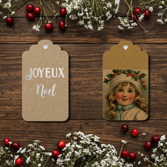 Joyeux Noël Foil Gift Tag Geschenkanhänger (Von Creator hochgeladen)
