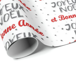 Joyeux Noël - Französisches Weihnachtswrapping Pap Geschenkpapier