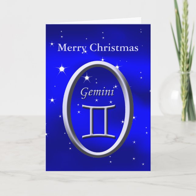 Joyeux Noël Gemini Carte de voeux (Devant)