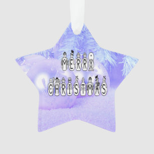Joyeux Noël gens de neige Police, Blue Tint neige