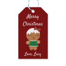 Joyeux Noël Gingerpain mignon étiquette cadeau