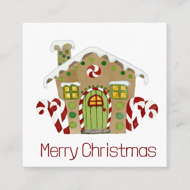 Joyeux Noël Gingpain maison Enclôture Carte (Devant)