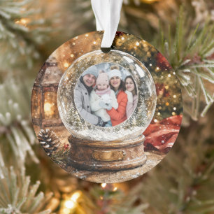 Joyeux Noël Globe de Neige Rustique Photo