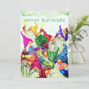 Joyeux Noël Gnomes Carte d'anniversaire