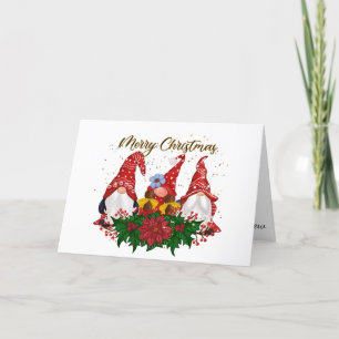 Joyeux Noël Gnomes Carte de Noël