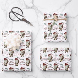 Joyeux Noël Gnomie Enveloppement Feuilles de papie