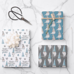 Joyeux Noël Gnomie Enveloppement Feuilles de papie