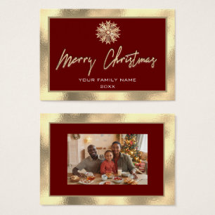 Joyeux Noël Gold Frame Famille Photo Bourgogne