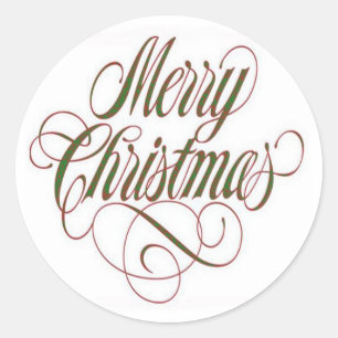 Joyeux Noël ! Grand autocollant rond fait sur