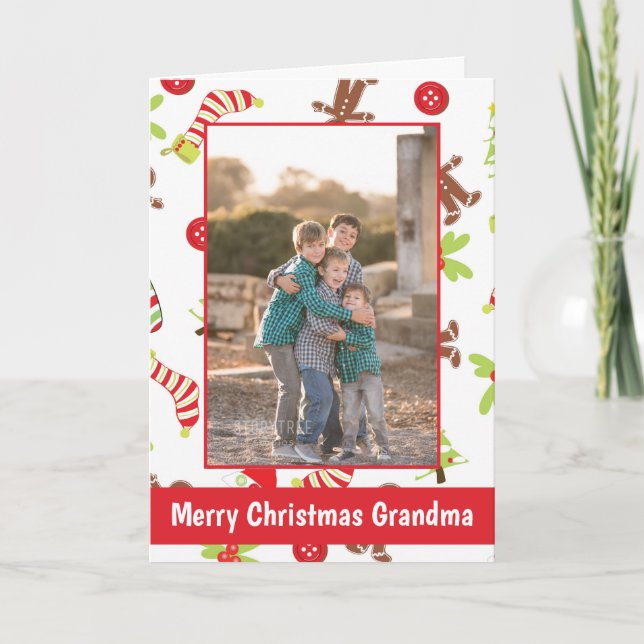 Joyeux Noël grand-mère Carte photo de vacances (Devant)