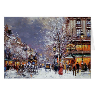 Joyeux Noël. Hiver Scène Parisienne C