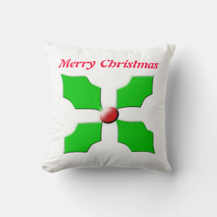 Joyeux Noël Holly Coussin personnalisable