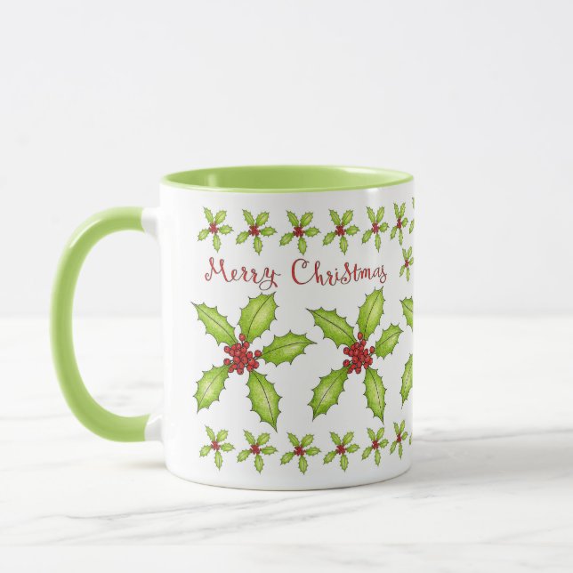 Joyeux Noël Holly Mug (Gauche)