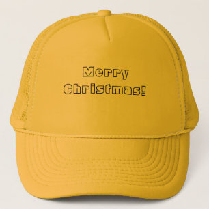 Joyeux Noël imprimé Casquette texte Jaune et Jaune