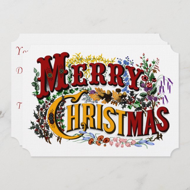 Joyeux Noël Invitation (Devant / Derrière)