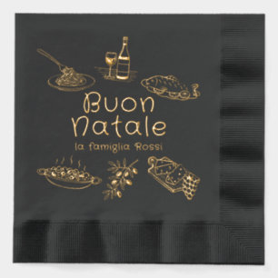 Joyeux Noël italien décorations de table doodles