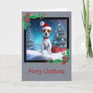 Joyeux Noël Jack Russel Terrier Carte de voeux