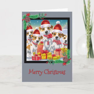 Joyeux Noël Jack Russell Terrier Carte de voeux