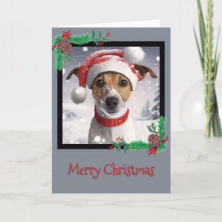 Joyeux Noël Jack Russell Terrier Carte de voeux