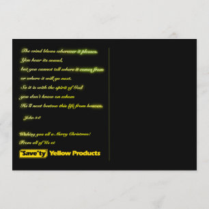 Joyeux Noël Jean 3:8 Bible Verse Carte postale