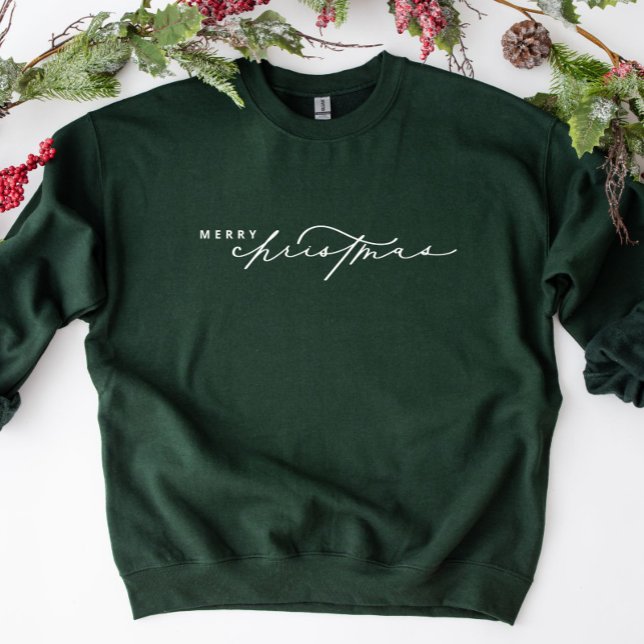 Joyeux Noël joli Script Sweatshirt de vacances (Créateur téléchargé)