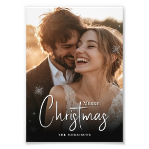 Joyeux Noël Joyeux Couple Photo personnalisée Impr