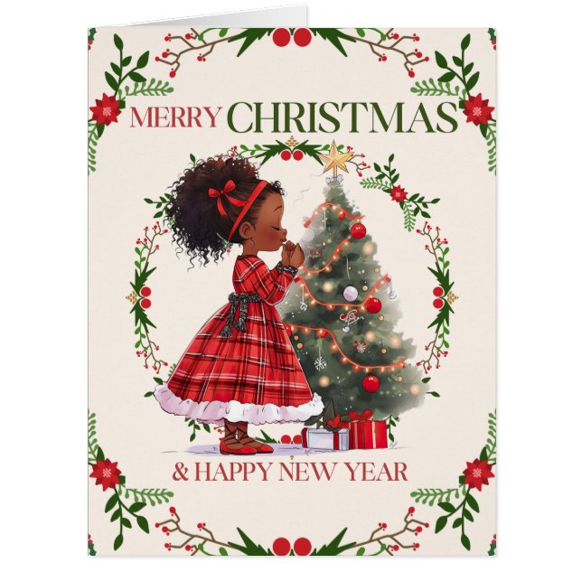 Joyeux Noël & Joyeux Nouvel An Black Girl Magic (Devant)
