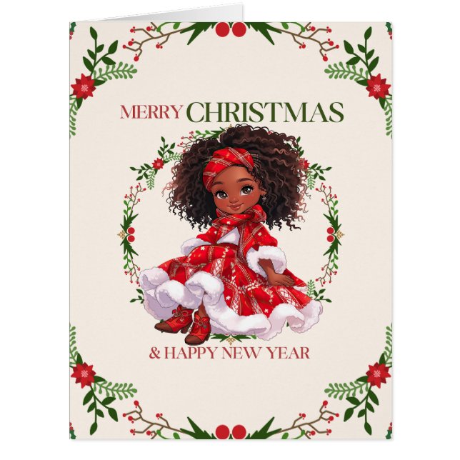 Joyeux Noël & Joyeux Nouvel An Black Girl Magic (Devant)